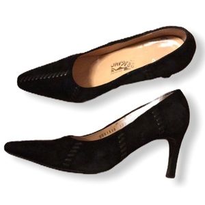 Salvatore Ferragamo Heels Black suede size 7.5